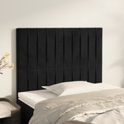 Uzglavlje crno 100x5x118/128 cm baršunasto