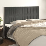 Uzglavlje tamno sivo 160x5x118/128 cm baršunasto