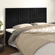 Uzglavlje crno 200x5x118/128 cm baršunasto