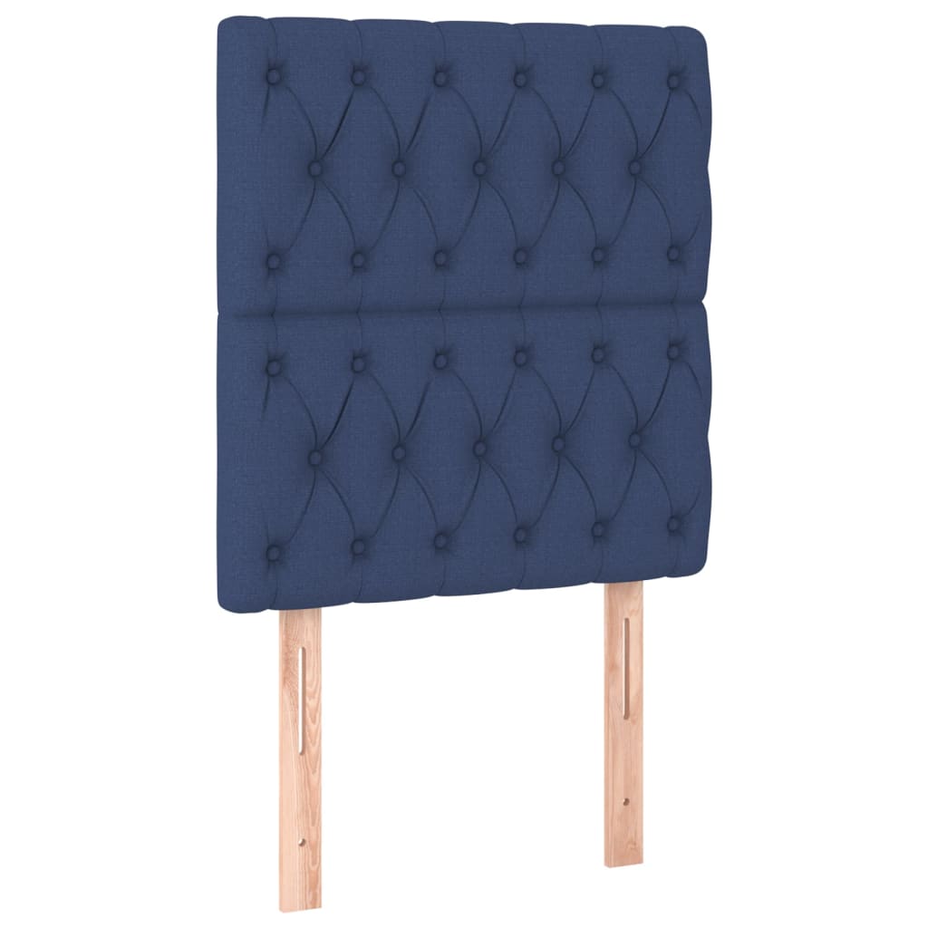Uzglavlje plavo 80x7x118/128 cm tkanina
