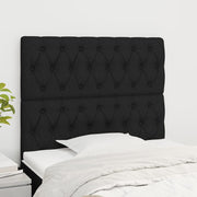 Uzglavlje Crno 90x7x118/128 cm Tkanina