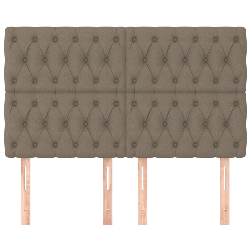 Uzglavlje boje taupe 144x7x118/128 cm tkanina
