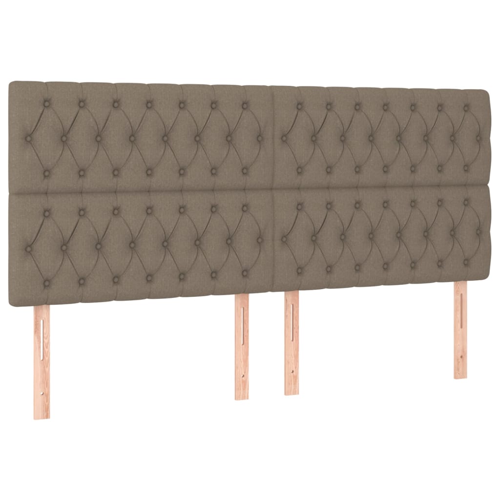 Uzglavlje boje taupe 200x7x118/128 cm tkanina