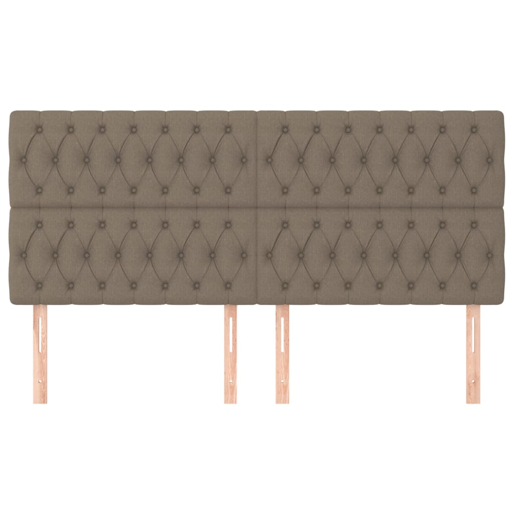 Uzglavlje boje taupe 200x7x118/128 cm tkanina