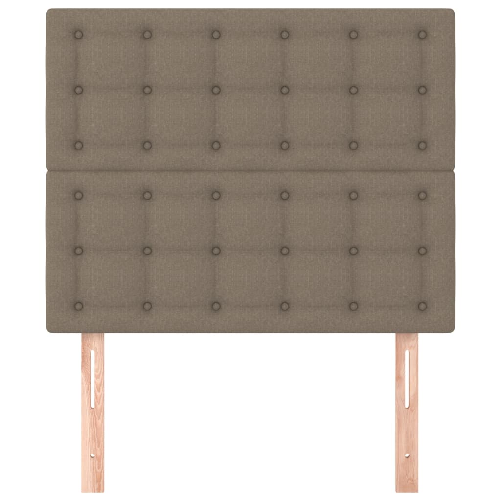 Uzglavlje boje taupe 80x5x118/128 cm tkanina