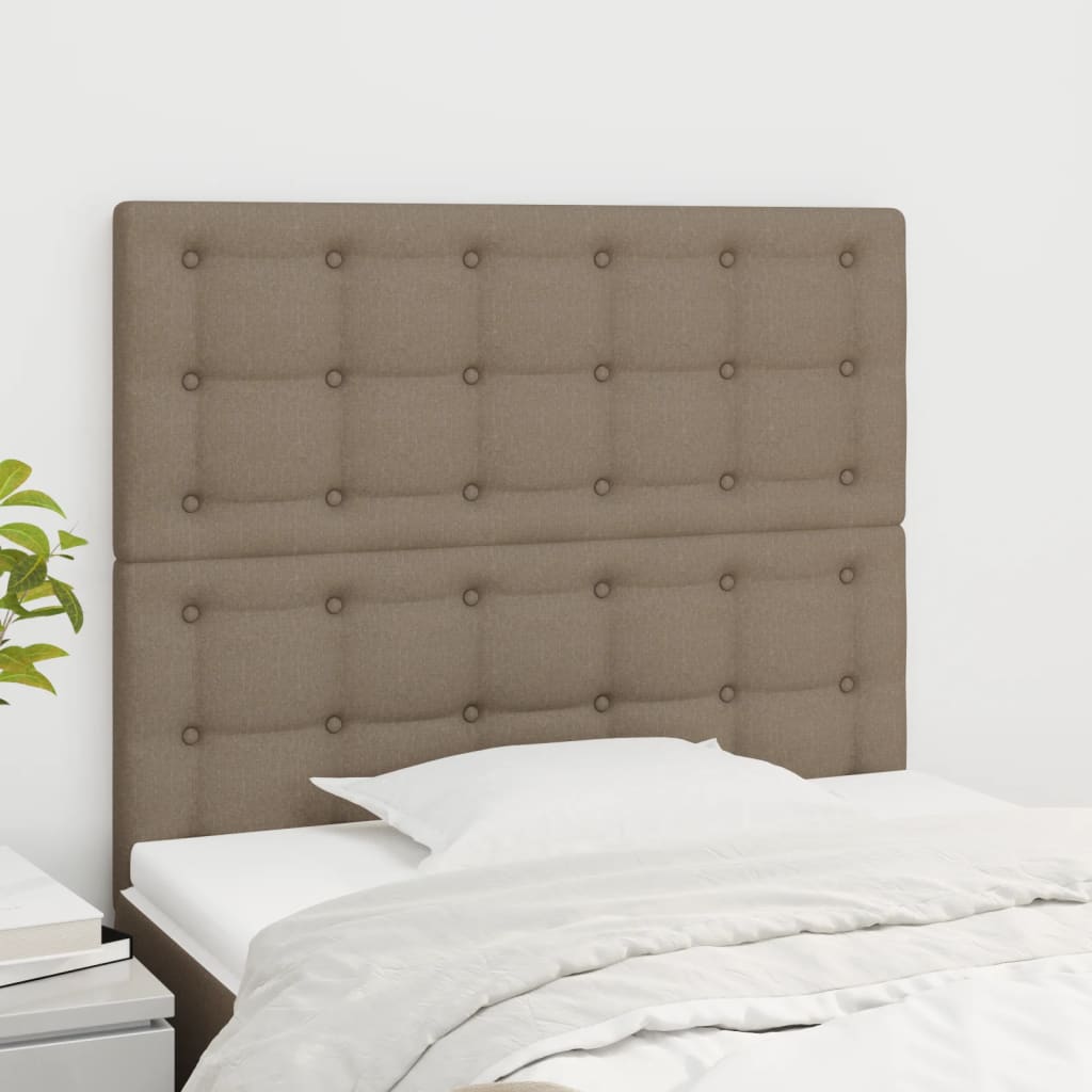 Uzglavlje boje taupe 80x5x118/128 cm tkanina