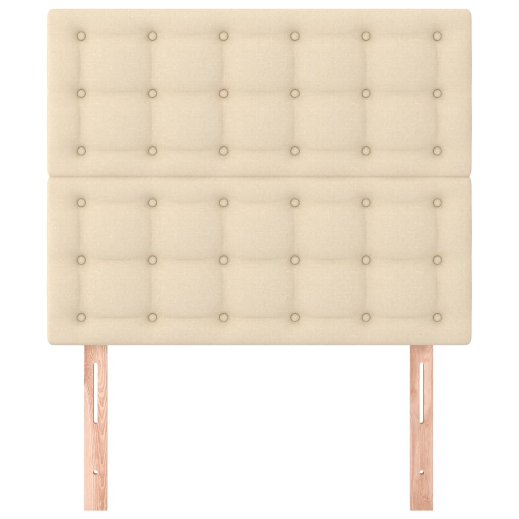Uzglavlje krem boje 90x5x118/128 cm tkanina