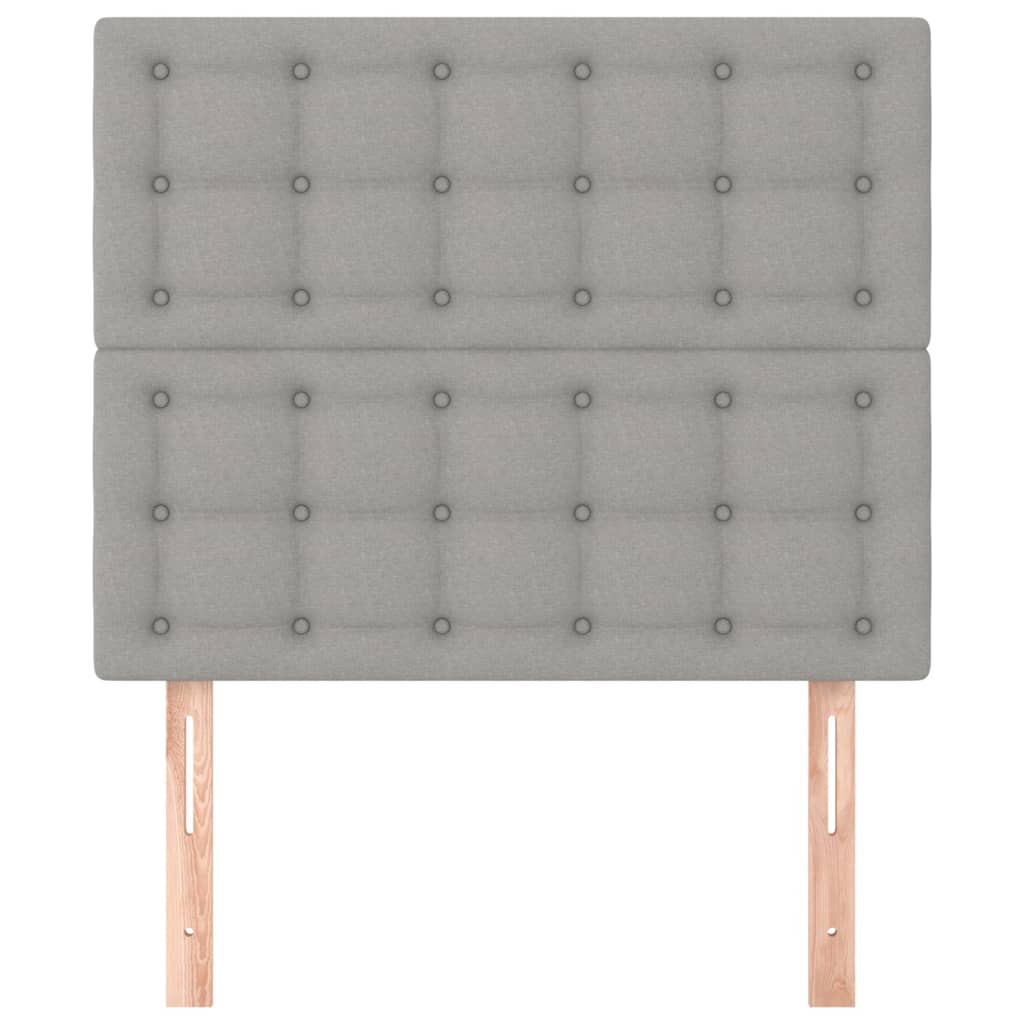 Uzglavlje svijetlosivo 100x5x118/128 cm tkanina