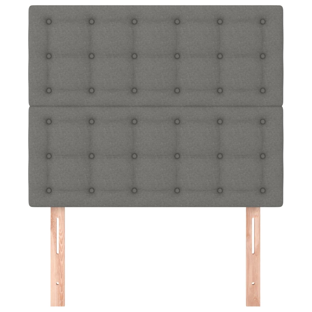 Uzglavlje tamno sivo 100x5x118/128 cm tkanina
