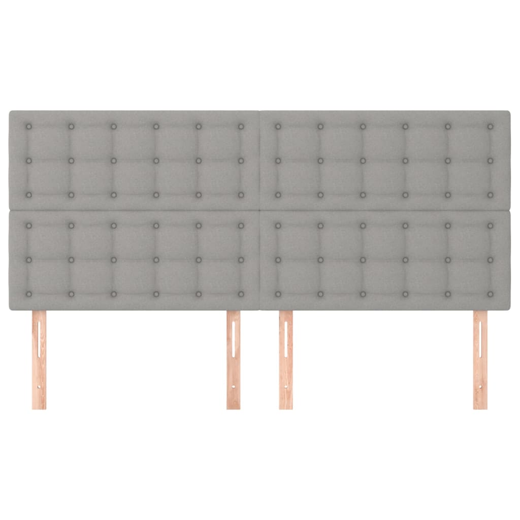 Uzglavlje svijetlosivo 200x5x118/128 cm tkanina