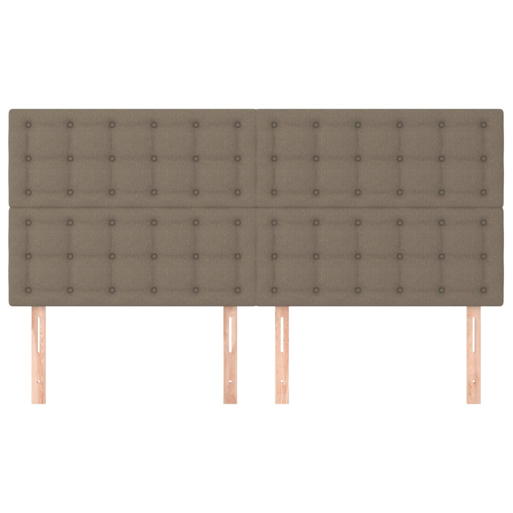 Uzglavlje boje taupe 200x5x118/128 cm tkanina