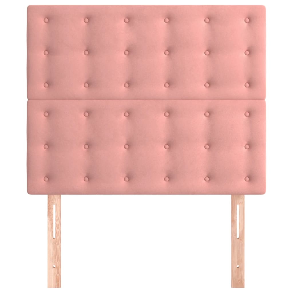 Uzglavlje ružičasto 100x5x118/128 cm baršunasto