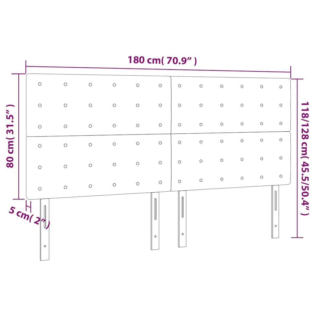 Uzglavlje tamnozeleno 180x5x118/128 cm baršunasto