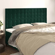 Uzglavlje tamnozeleno 180x5x118/128 cm baršunasto