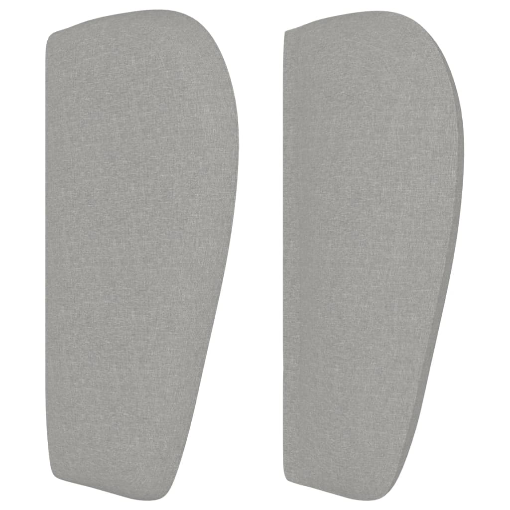 Uzglavlje s ušima svjetlosivo 83x23x78/88 cm od tkanine