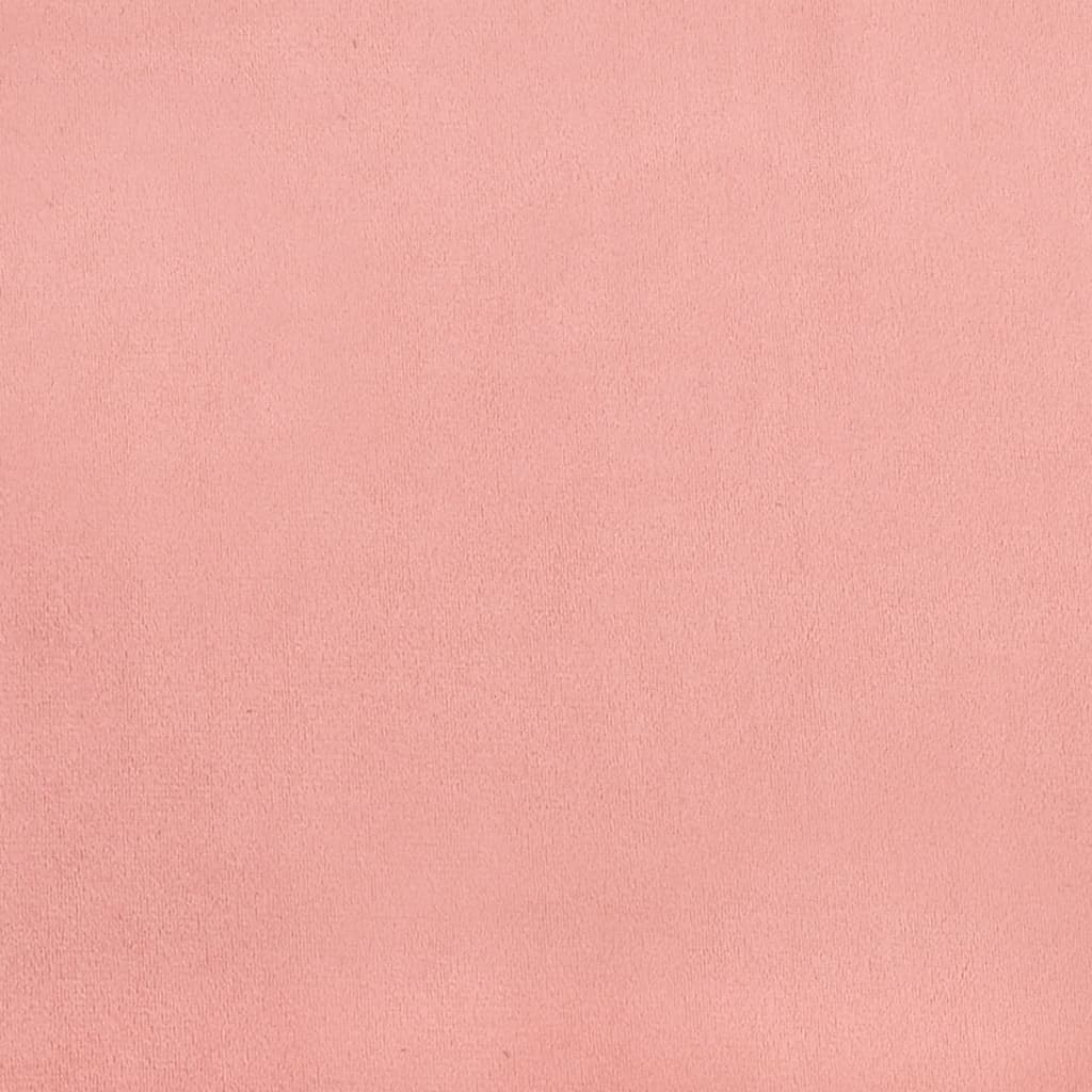 Uzglavlje s ušima ružičasto 203x23x78/88 cm baršunasto