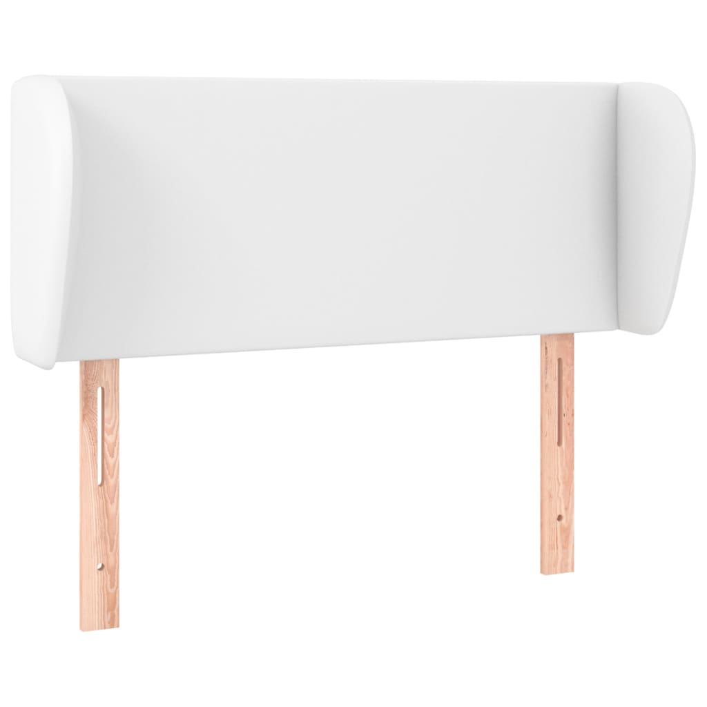 Uzglavlje s ušima bijelo 83x23x78/88 cm od umjetne kože