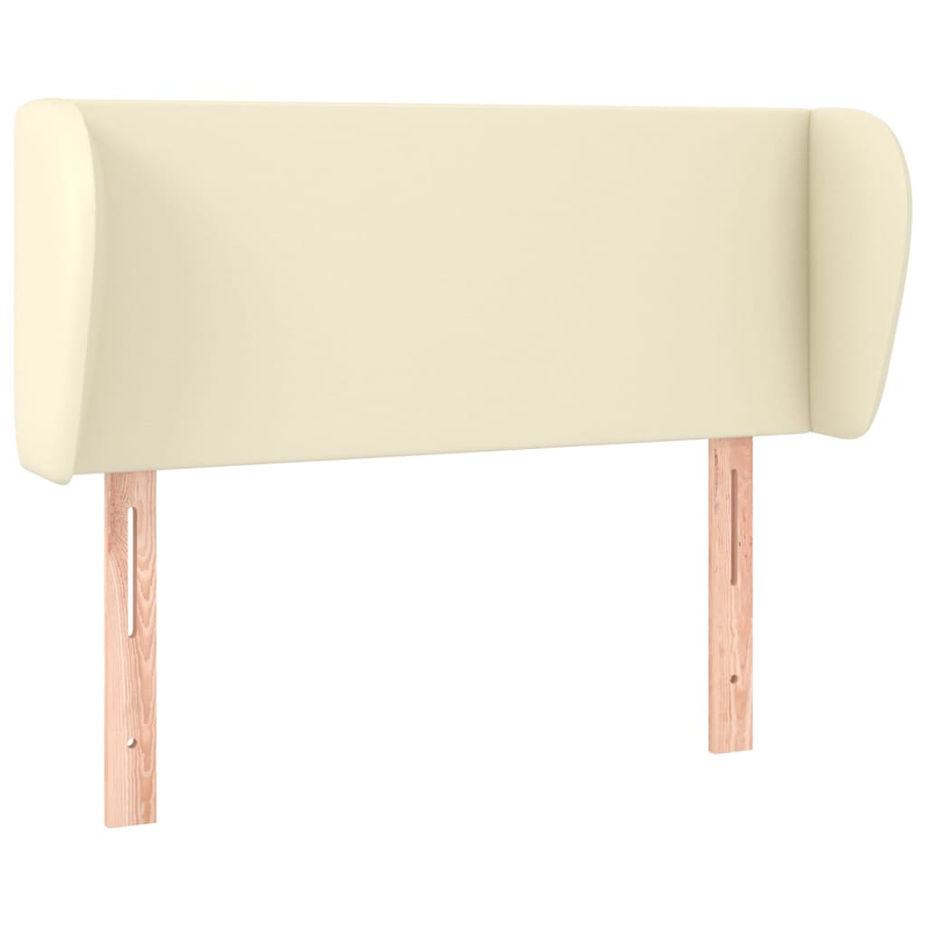 Uzglavlje s ušima krem 83x23x78/88 cm od od umjetne kože