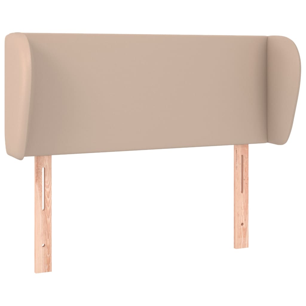 Uzglavlje s ušima boja cappuccina 93x23x78/88 cm umjetna koža