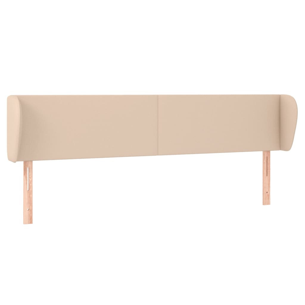Uzglavlje s ušima boja cappuccina 203x23x78/88 cm umjetna koža