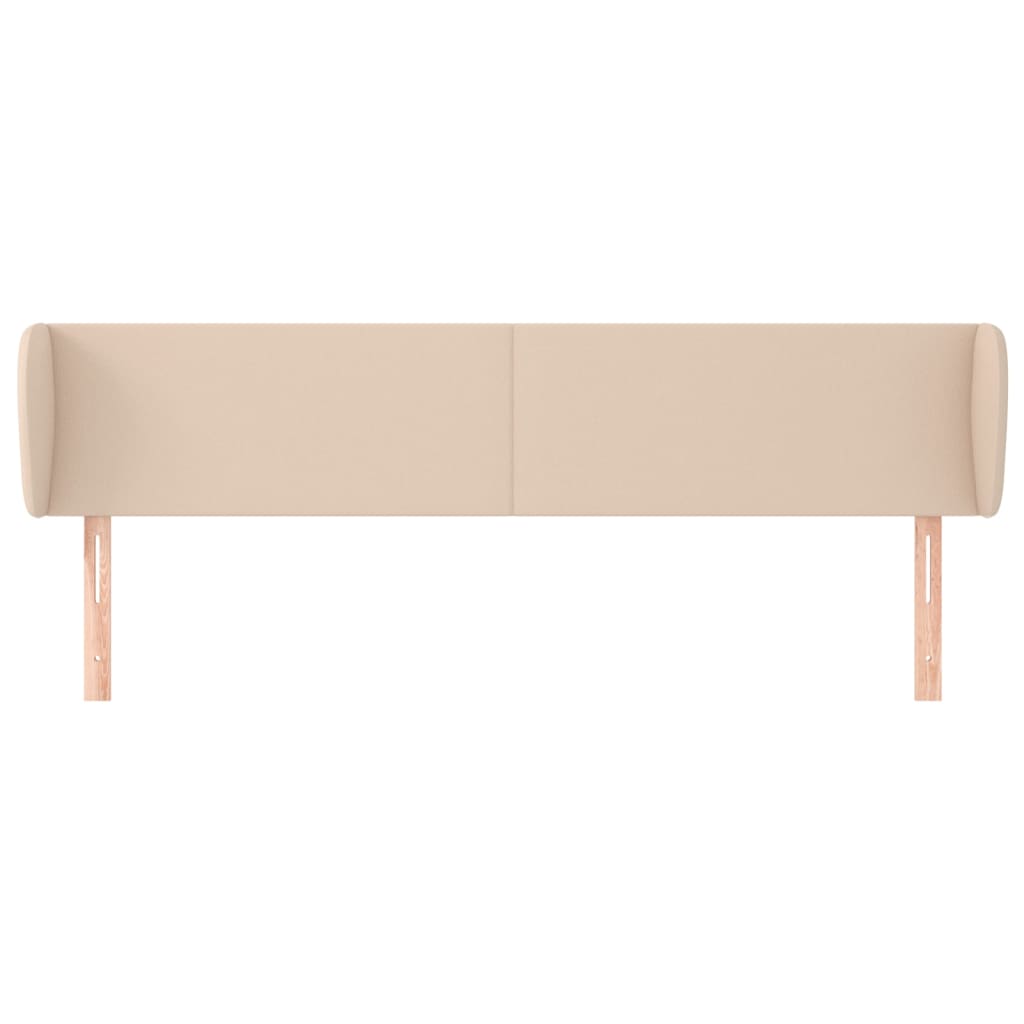 Uzglavlje s ušima boja cappuccina 203x23x78/88 cm umjetna koža