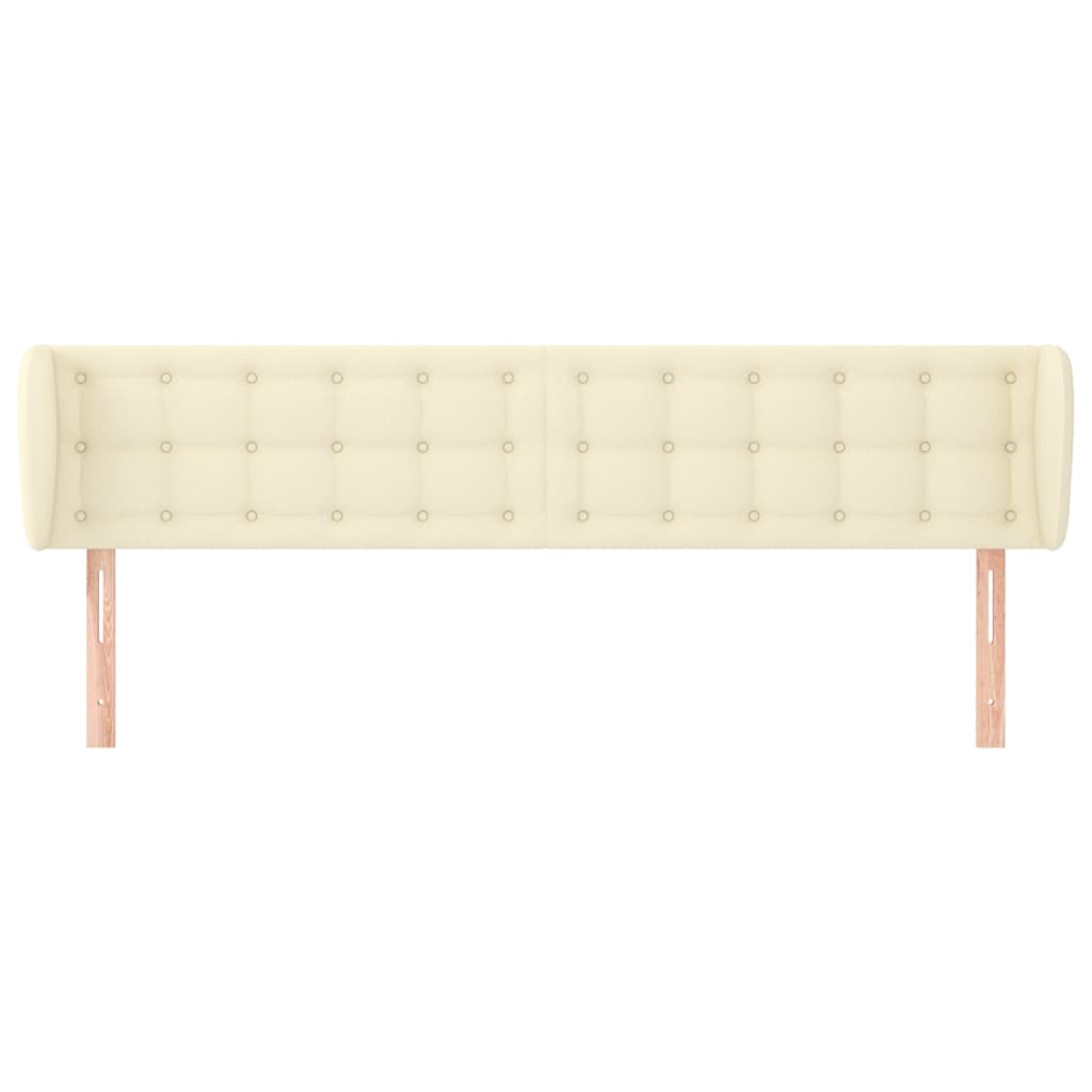 Uzglavlje s ušima krem 203x23x78/88 cm od umjetne kože