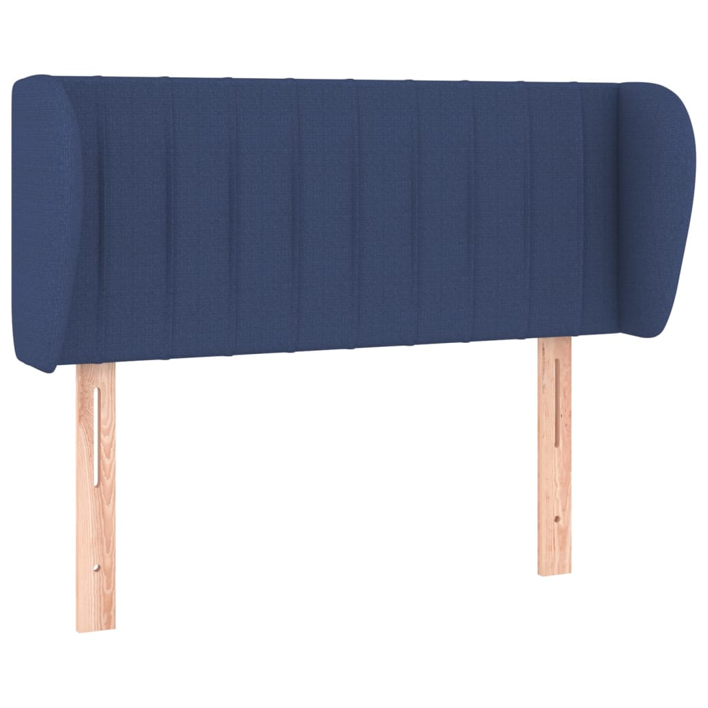 Uzglavlje s ušima plavo 93x23x78/88 cm od tkanine