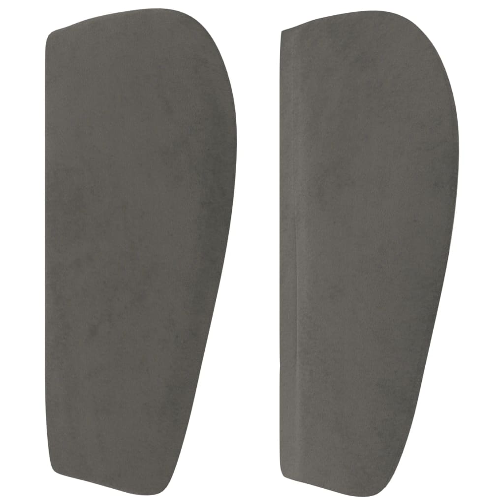 Uzglavlje s ušima tamnosivo 83x23x78/88 cm baršunasto
