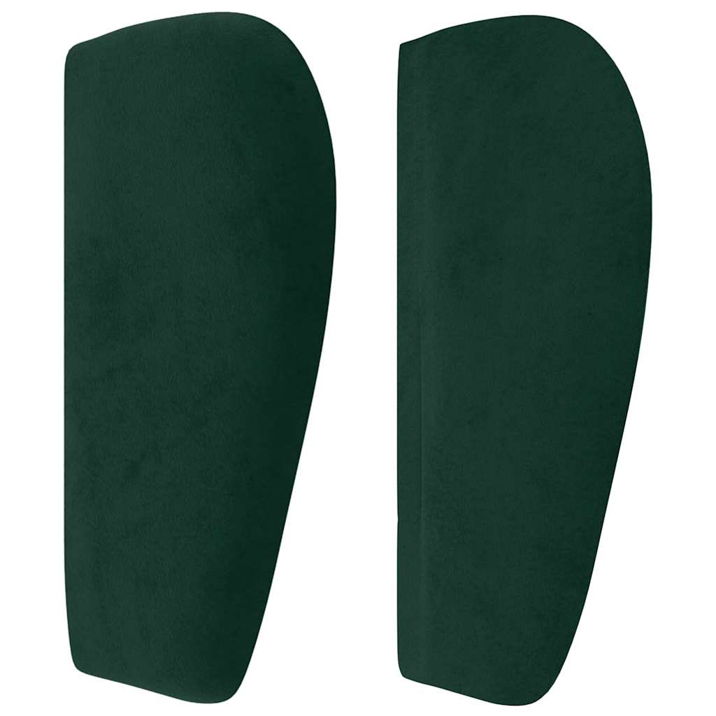 Uzglavlje s ušima tamnozeleno 163x23x78/88 cm baršunasto