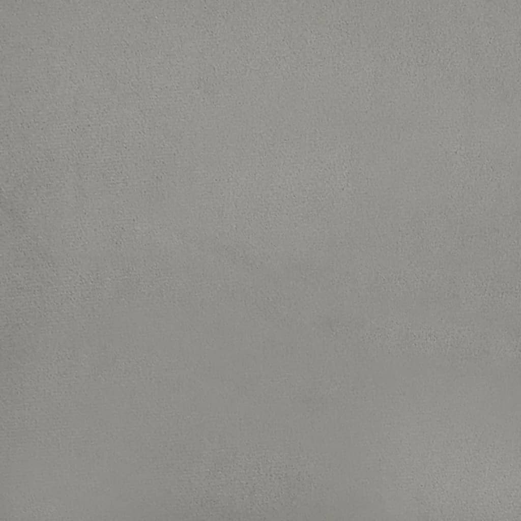 Uzglavlje s ušima svjetlosivo 203x23x78/88 cm baršunasto