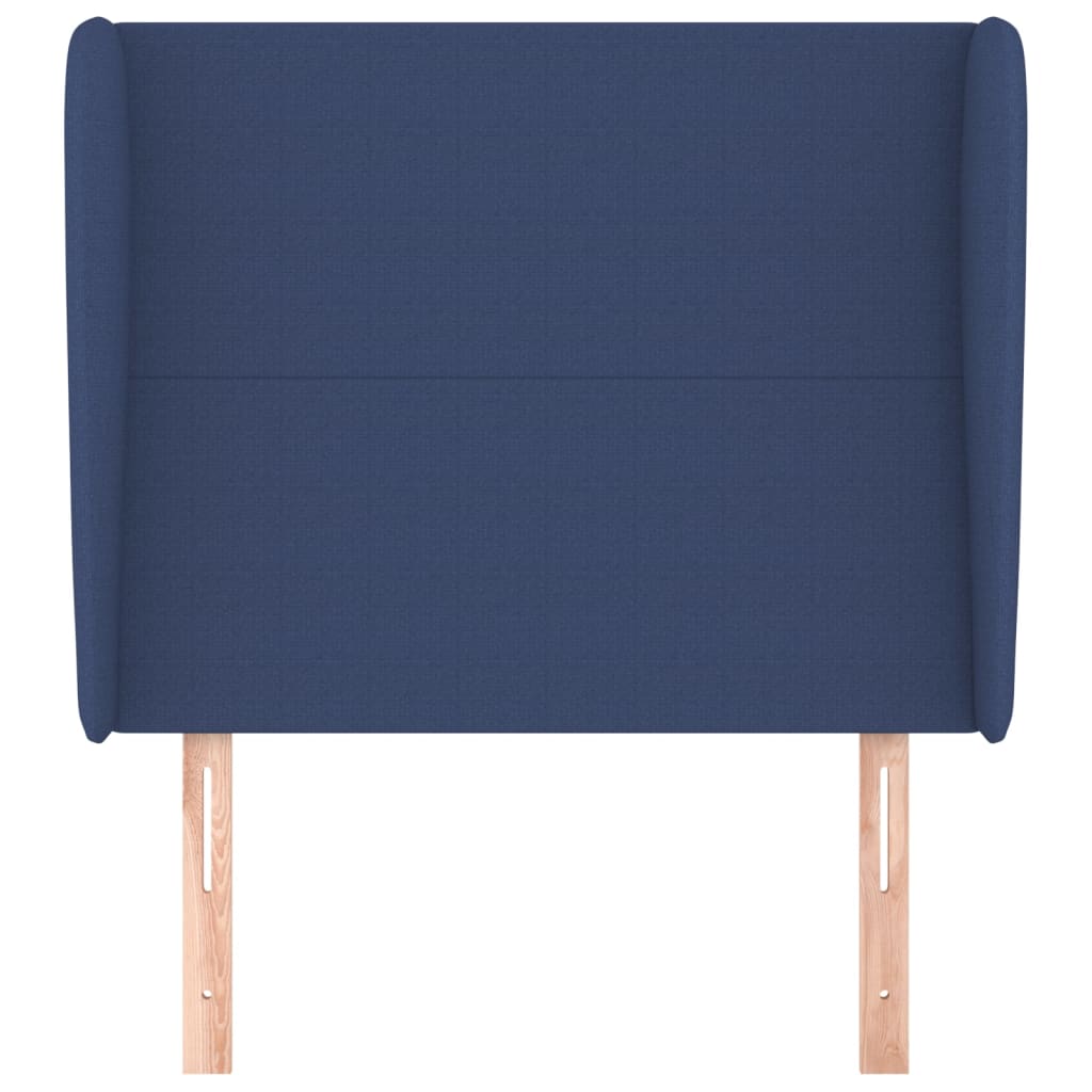 Uzglavlje s ušima plavo 83 x 23 x 118/128 cm od tkanine