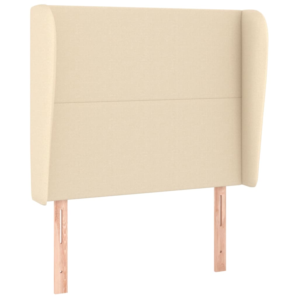Uzglavlje s ušima krem 103x23x118/128 cm od tkanine