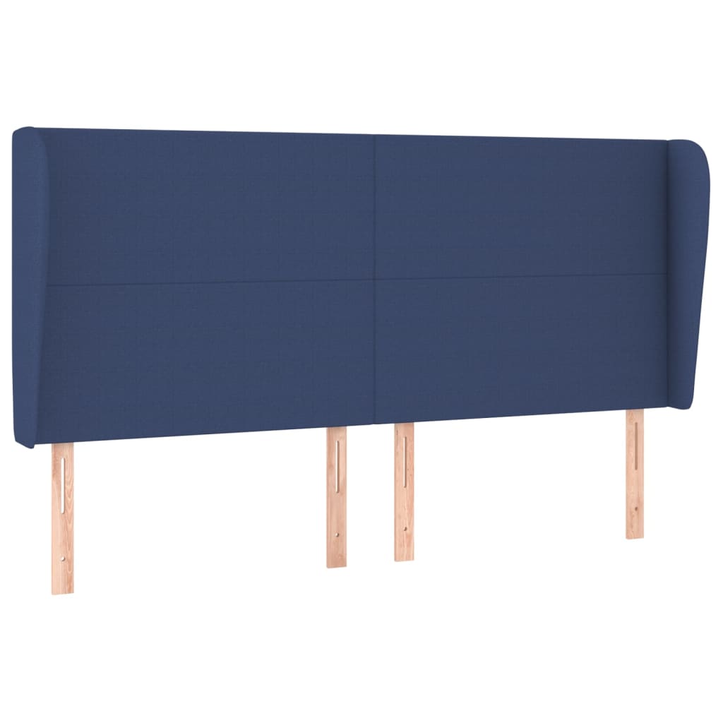 Uzglavlje s ušima plavo 163x23x118/128 cm od tkanine