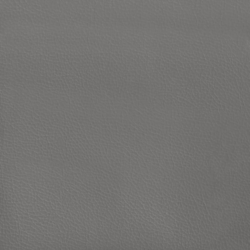 Uzglavlje s ušima sivo 147x23x118/128 cm od umjetne kože