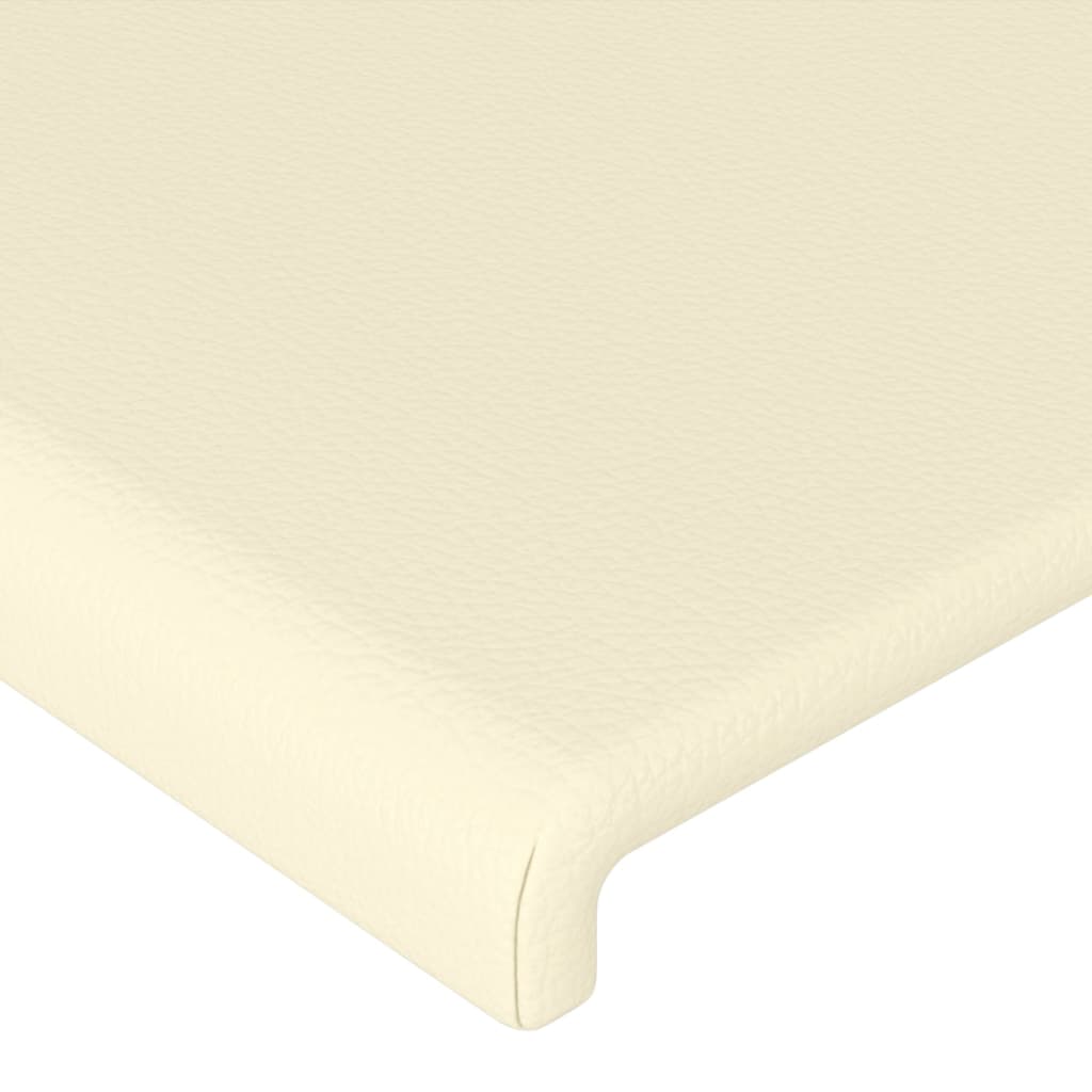 Uzglavlje s ušima krem 203x23x118/128 cm od umjetne kože