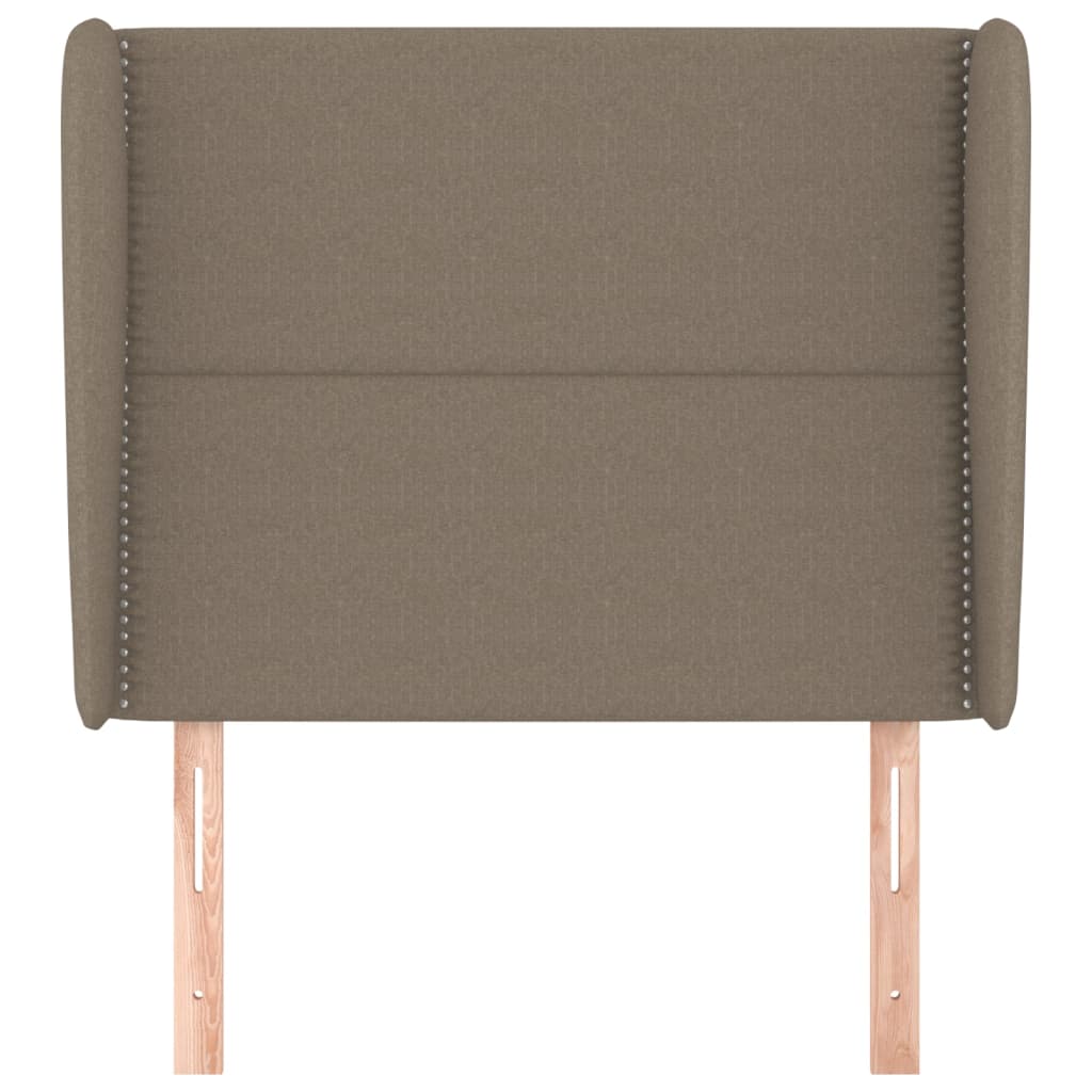 Uzglavlje s ušima smeđesivo 93x23x118/128 cm od tkanine