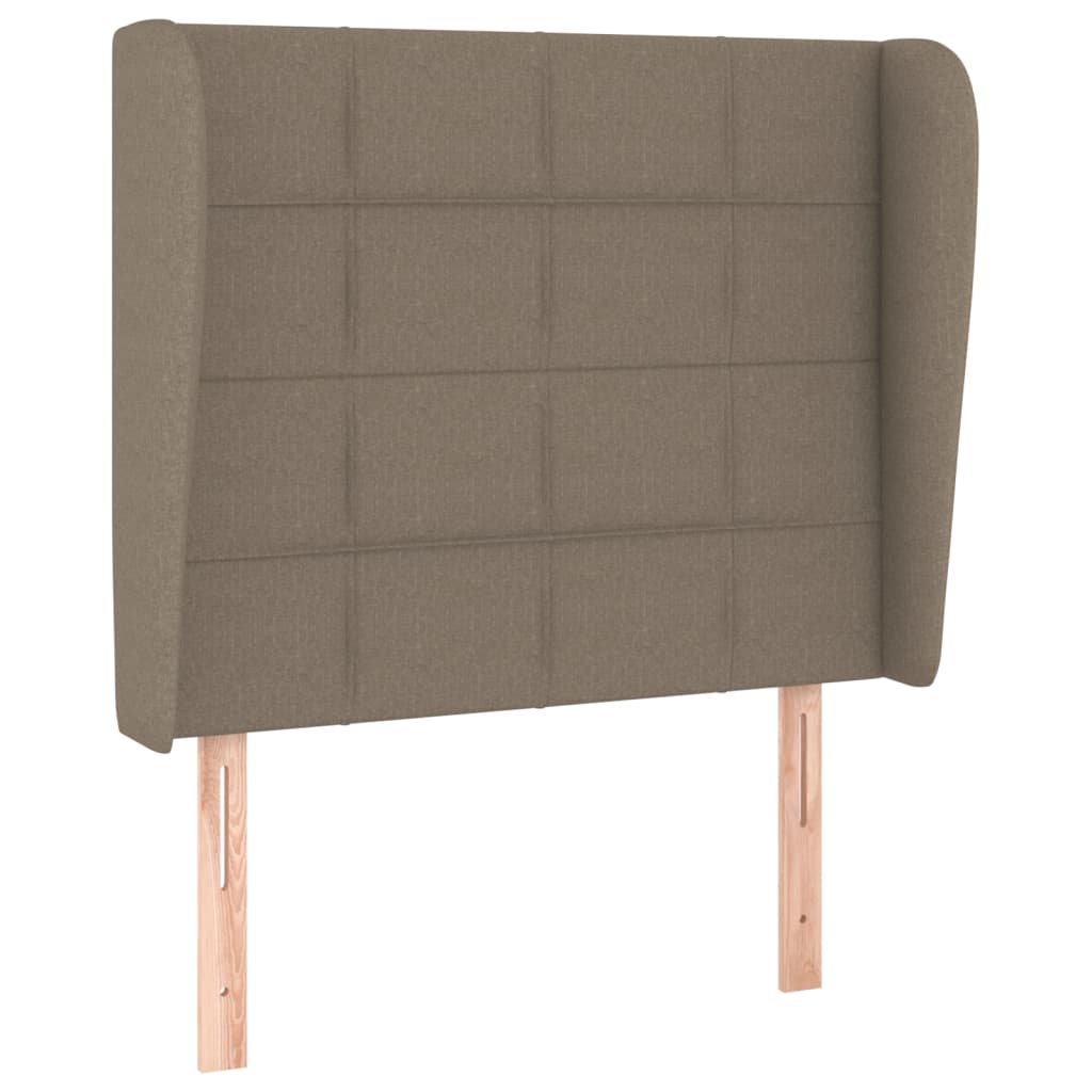 Uzglavlje s ušima smeđesivo 83 x 23 x 118/128 cm od tkanine