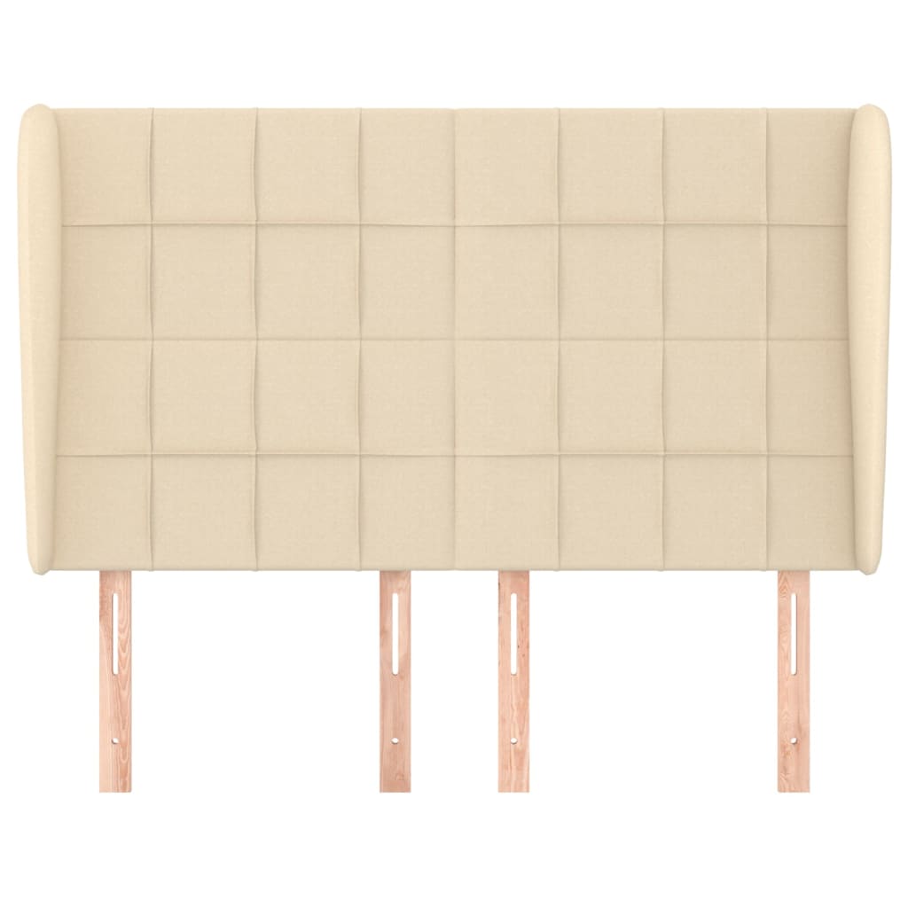 Uzglavlje s ušima krem 147x23x118/128 cm od tkanine
