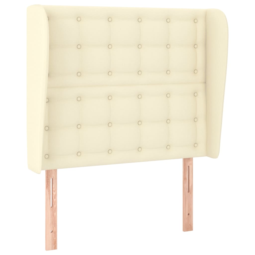 Uzglavlje s ušima krem 93x23x118/128 cm od umjetne kože