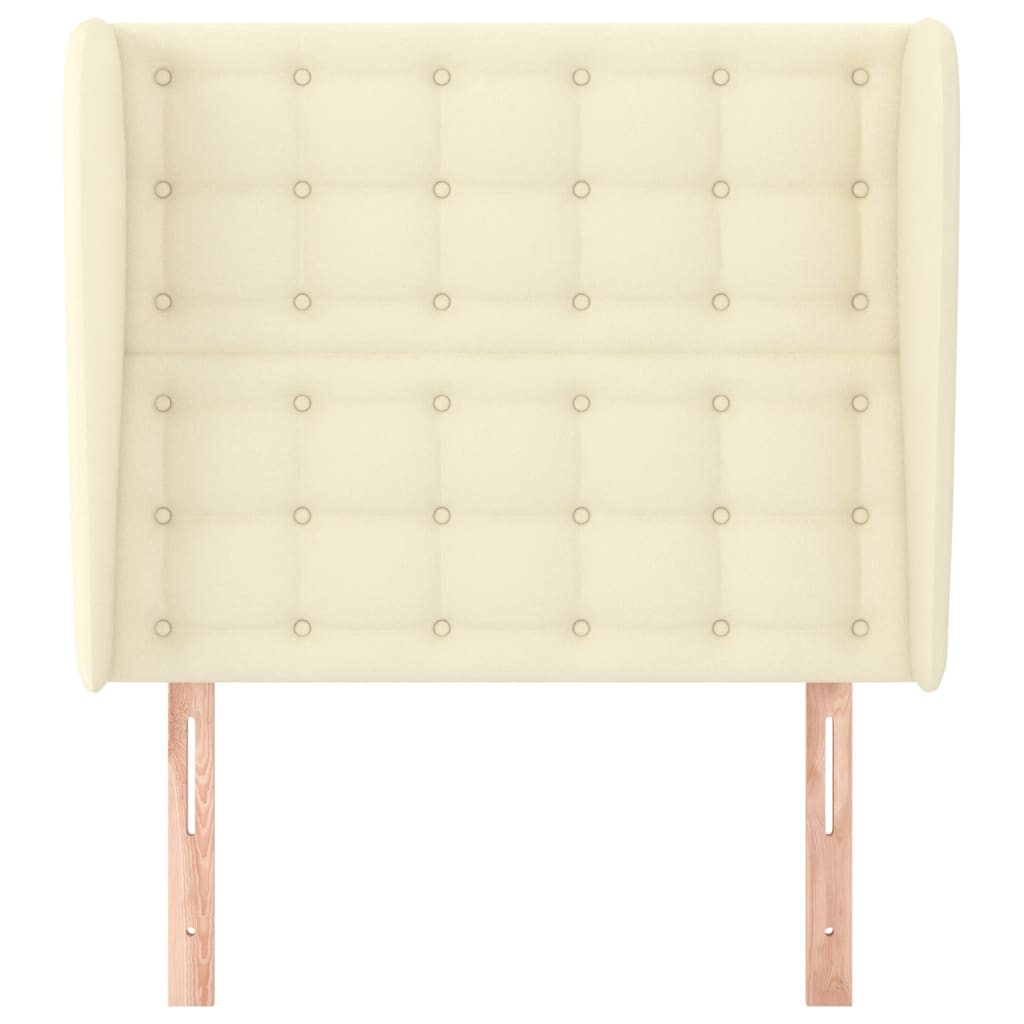 Uzglavlje s ušima krem 93x23x118/128 cm od umjetne kože