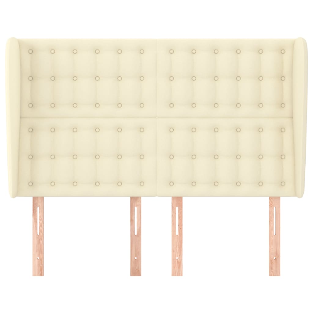 Uzglavlje s ušima krem 147x23x118/128 cm od umjetne kože