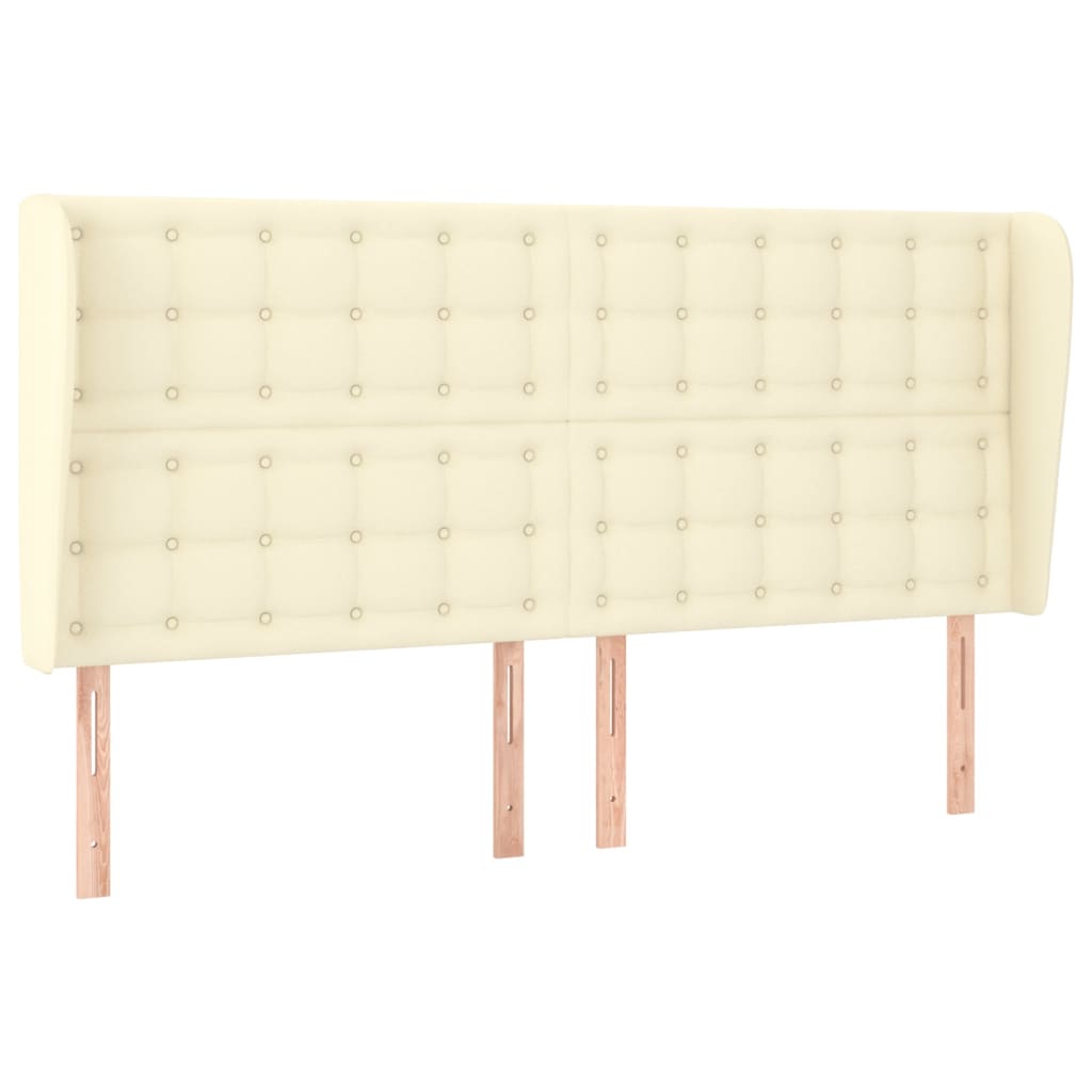 Uzglavlje s ušima krem 163x23x118/128 cm od umjetne kože