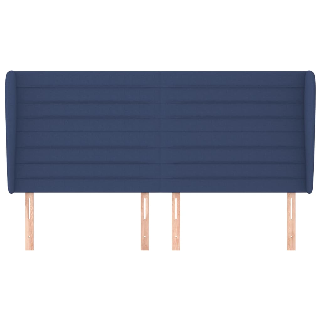 Uzglavlje s ušima plavo 183x23x118/128 cm od tkanine