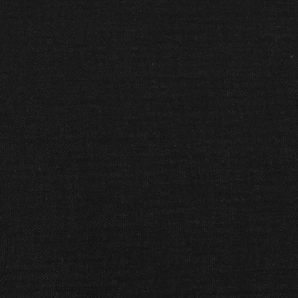 Uzglavlje s ušima crno 203x23x118/128 cm od tkanine