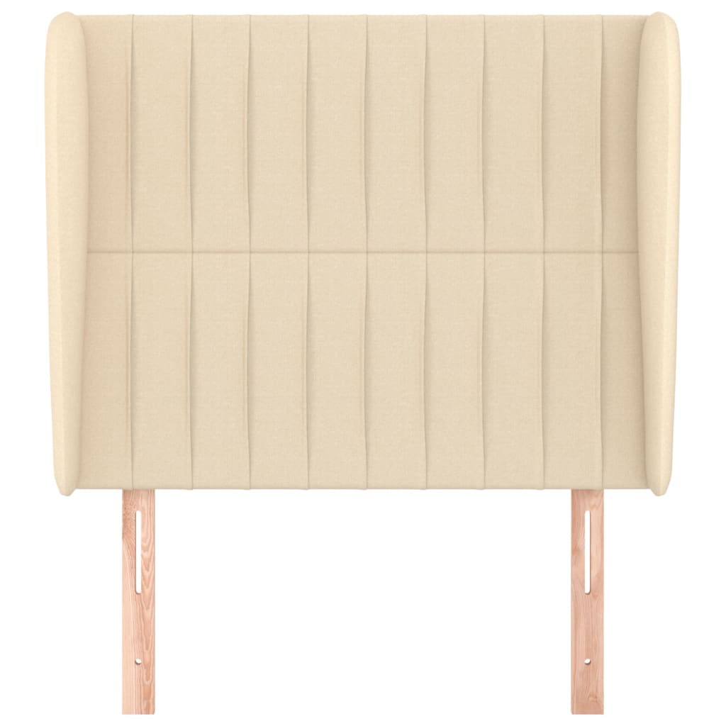 Uzglavlje s ušima krem 83 x 23 x 118/128 cm od tkanine
