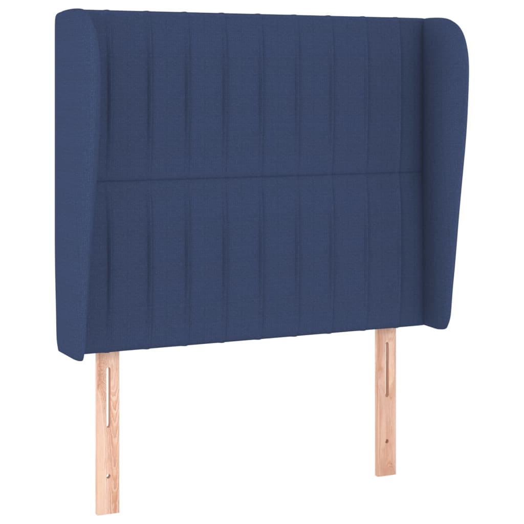 Uzglavlje s ušima plavo 83 x 23 x 118/128 cm od tkanine