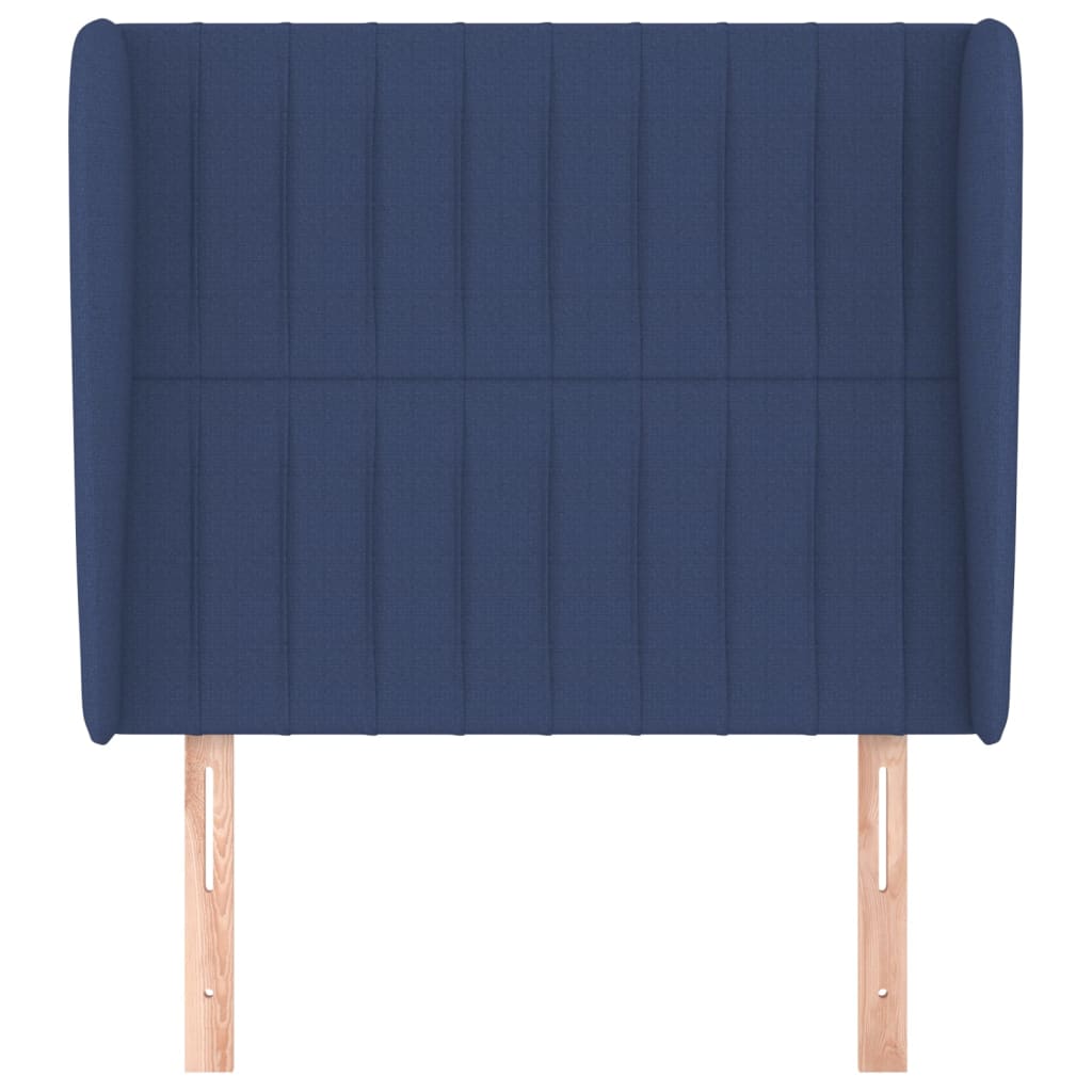Uzglavlje s ušima plavo 103x23x118/128 cm od tkanine