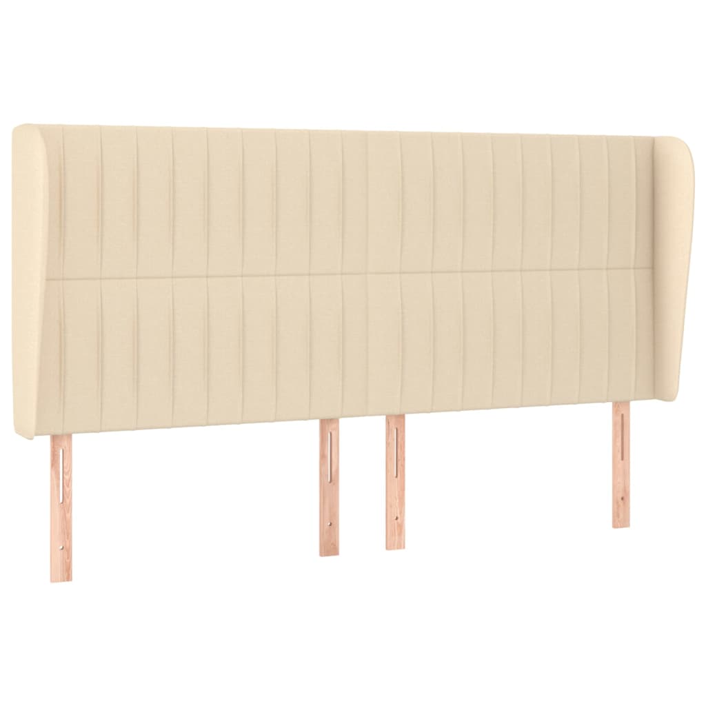 Uzglavlje s ušima krem 163x23x118/128 cm od tkanine