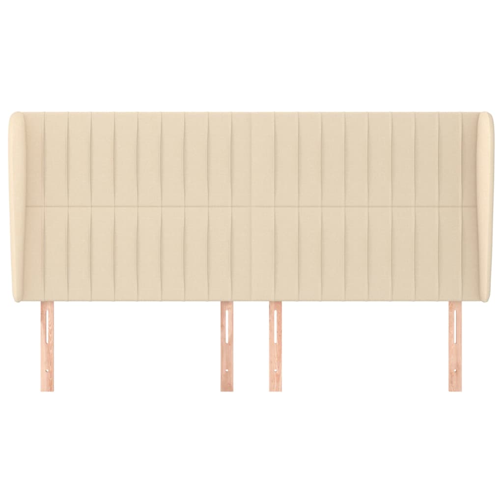 Uzglavlje s ušima krem 183x23x118/128 cm od tkanine