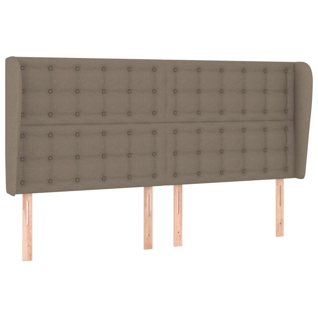 Uzglavlje s ušima smeđesivo 163x23x118/128 cm od tkanine